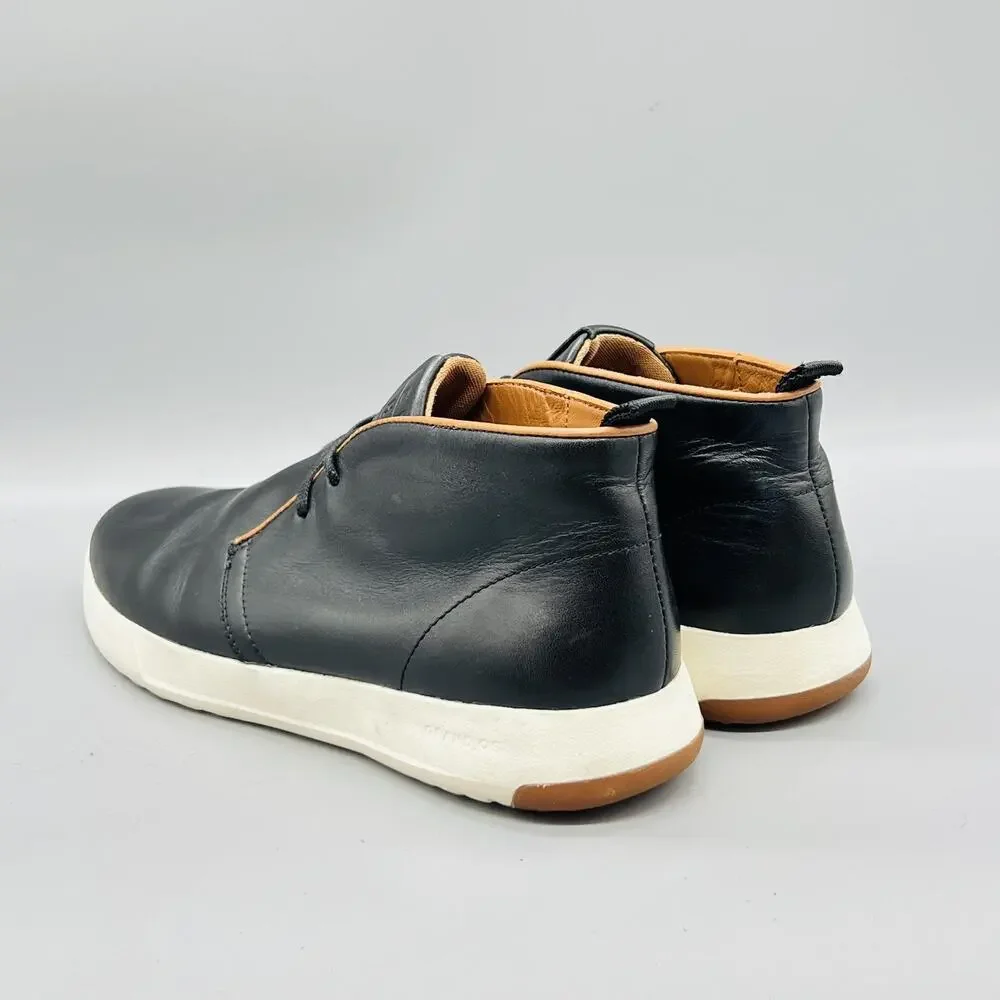 Cole Haan Boots Men 9 Black Leather Grand OS Chukka Casual Sneaker Shoes Comfort